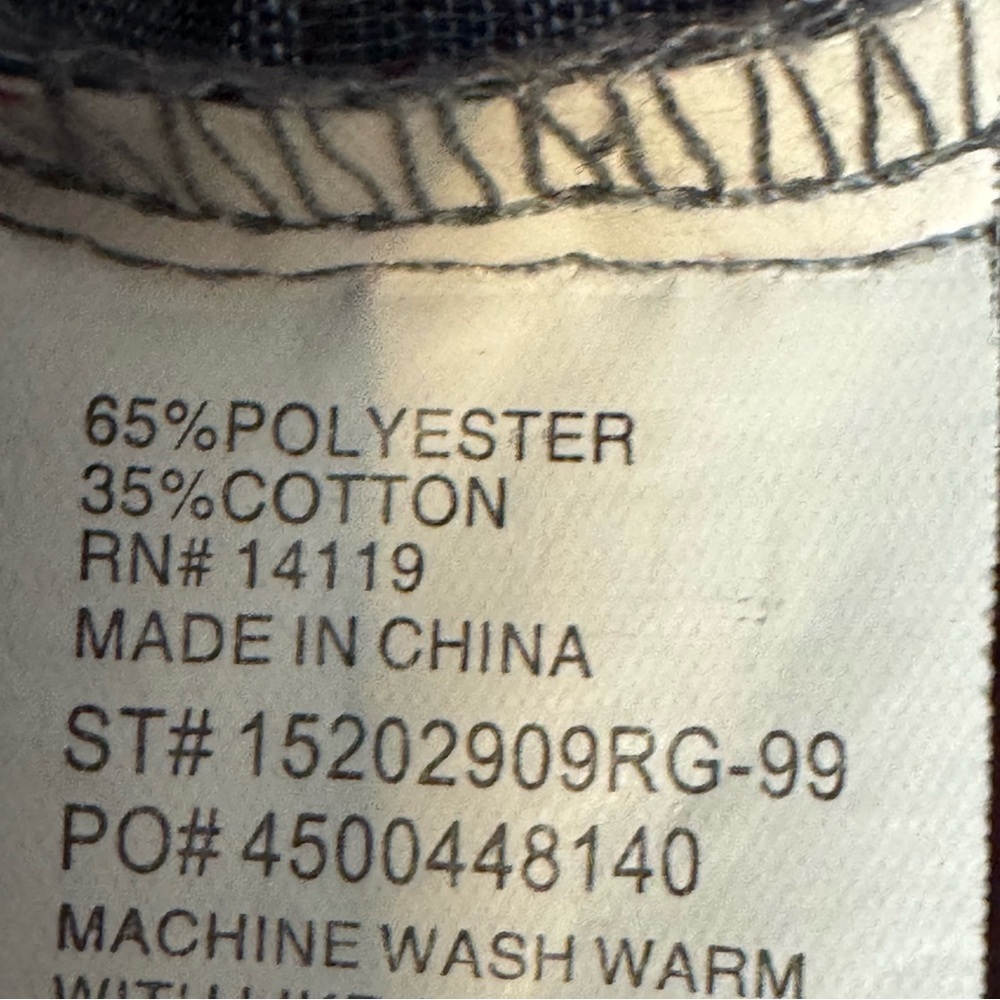 Excellent! Ely Cattleman men’s burgundy grey white plaid western shirt size L - Picture 5 of 6